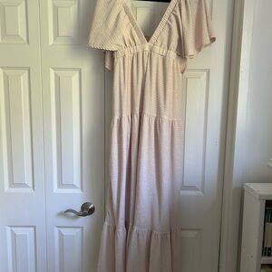 Kikibell Cream Maxi Dress